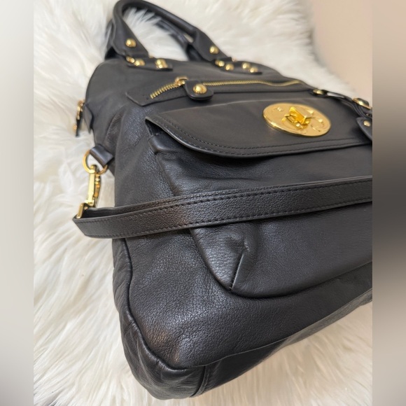 Emma Fox Black Shoulder /Crossbody Bag with Gold Details - Picture 10 of 13